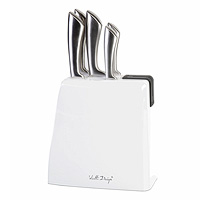 Набор кухонных ножей на подставке (Набор столовых ножей) с приспособлением для заточки