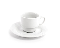 Кофейная чашка с блюдцем фарфоровая (Шапо кофейное или пара) 110 мл