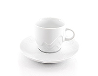 Кофейная чашка с блюдцем фарфоровая (Шапо кофейное или пара) 170 мл