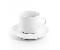 Чайная чашка с блюдцем фарфоровая (Шапо чайное или пара) 190 мл