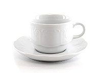 Кофейная чашка с блюдцем фарфоровая (Шапо кофейное или пара) 180 мл