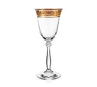 Набор бокалов для шампанского из богемского стекла (фужеры) 185 мл