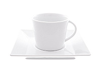 Чайная чашка с блюдцем фарфоровая (Шапо чайное или пара) 180 мл