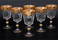 Набор бокалов для вина из богемского стекла малые (фужеры)