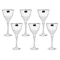 Набор бокалов для вина из хрустального стекла (фужеры) 300 мл