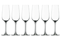 Набор бокалов для шампанского из хрустального стекла (фужеры) 200 мл