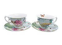 Набор чайных чашек с блюдцами из керамики (Набор чайных пар или шапо)