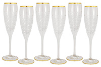 Набор хрустальных бокалов для шампанского (фужеры) 160 мл