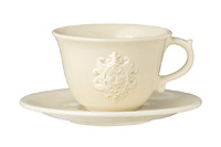 Чайная чашка с блюдцем керамическая (Шапо чайное или пара) 400 мл