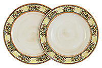 Набор керамических тарелок разного размера 2 предмета