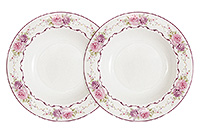 Набор глубоких (суповых) тарелок из костяного фарфора 21,5 см
