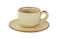 Чайная чашка с блюдцем керамическая (Шапо чайное или пара) 200 мл