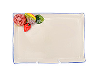 Блюдо прямоугольное сервировочное керамическое (Прямоугольник) 35x25 см