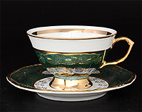 Набор чайных чашек с блюдцами фарфоровых (Набор чайных пар или шапо) 140 мл