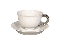 Чайная чашка с блюдцем фарфоровая (Шапо чайное или пара) 350 мл
