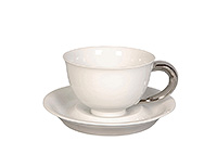 Чайная чашка с блюдцем фарфоровая (Шапо чайное или пара) 300 мл