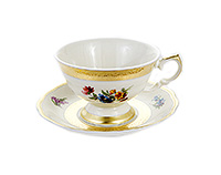 Набор чайных чашек с блюдцами фарфоровых (Набор чайных пар или шапо) 200 мл