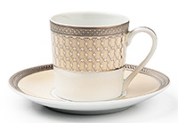 Набор кофейных чашек с блюдцами фарфоровых (Набор кофейных пар или шапо)