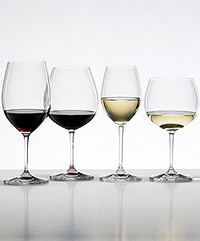Набор фужеров (бокалов) из хрусталя для дегустации красных и белых вин