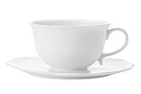 Чайная чашка с блюдцем из фарфора (Шапо чайное или пара) 230 мл