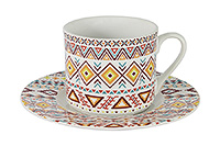 Чайная чашка с блюдцем из керамики (Шапо чайное или пара) 200 мл