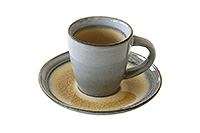 Кофейная чашка с блюдцем из керамики (Шапо кофейное или пара) 75 мл