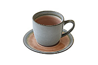 Чайная чашка с блюдцем из керамики (Шапо чайное или пара) 240 мл