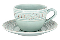 Чайная чашка с блюдцем из керамики (Шапо чайное или пара) 200 мл