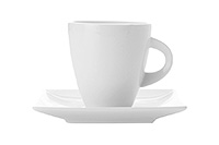 Чайная чашка с блюдцем из фарфора (Шапо чайное или пара) 200 мл