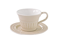 Чайная чашка с блюдцем из фарфора (Шапо чайное или пара) 400 мл