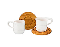 Набор кофейных чашек с блюдцами фарфоровых (Набор кофейных пар или шапо) 120 мл