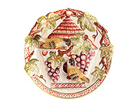 Тарелка керамическая декоративная подвесная на стену 20 см