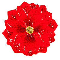 Тарелка керамическая 23 см 3Д в виде цветка