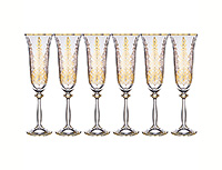 Набор бокалов для шампанского из стекла (фужеры) 250 мл