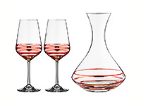 Набор для вина из богемского стекла (декантер 1500 мл и бокалы 450 мл) 3 предмета