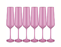 Набор бокалов для шампанского из богемского стекла (фужеры) 200 мл