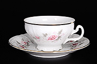 Набор чайных чашек с блюдцами фарфоровых (Набор чайных пар или шапо) 220 мл