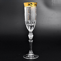 Набор бокалов для шампанского из стекла (фужеры) 190 мл