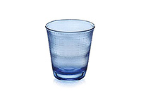 Бокал для воды из стекла (стакан) 270 мл, голубой