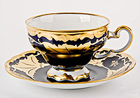 Подарочный набор чайная чашка с блюдцем фарфоровая (Шапо чайное или пара) 210 мл