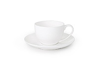 Кофейная чашка с блюдцем из костяного фарфора (Шапо кофейное или пара) 150 мл