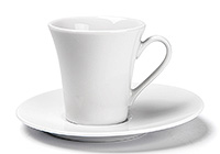 Кофейная чашка с блюдцем фарфоровая (Шапо кофейное или пара) 100 мл