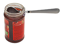 Ложка для варенья и мёда из нержавеющей стали с выемкой для горизонтальной фиксации 14 см