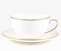 Кофейная чашка с блюдцем 16 см из костяного фарфора (Шапо кофейное или пара) капучино 300 мл