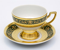 Набор чайных чашек с блюдцами фарфоровых (Набор чайных пар или шапо) 170 мл