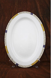 Блюдо овальное сервировочное фарфоровое (Овал) 31,5x22,5 см