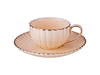 Чайная чашка с блюдцем фарфоровая (Шапо чайное или пара) 200 мл