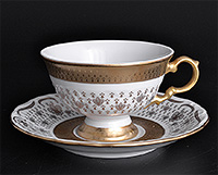 Набор чайных чашек с блюдцами фарфоровых (Набор чайных пар или шапо) 160 мл