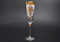Набор бокалов для шампанского из богемского стекла (фужеры) 190 мл