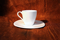 Кофейная чашка с блюдцем фарфоровая (Шапо кофейное или пара) 120 мл